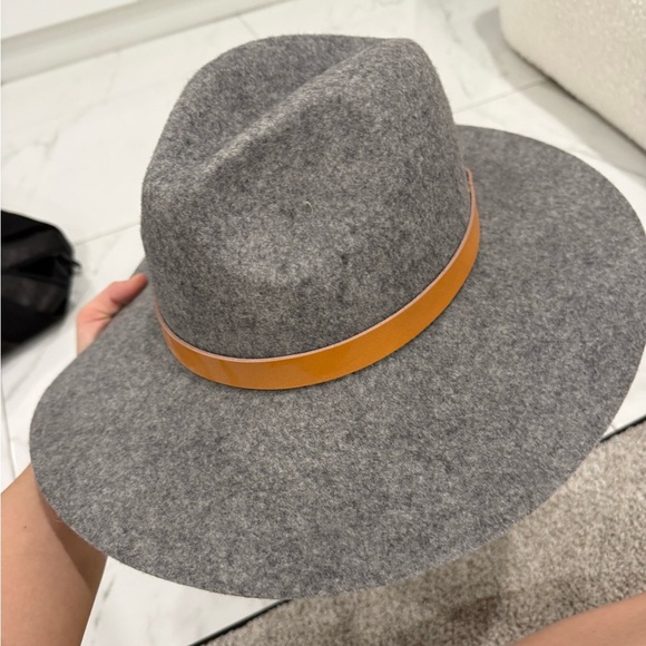 GIGI PIP Scottie Wide Brim Fedora Hat Gray Australian Wool Felt S/M (57) - Picture 3 of 8